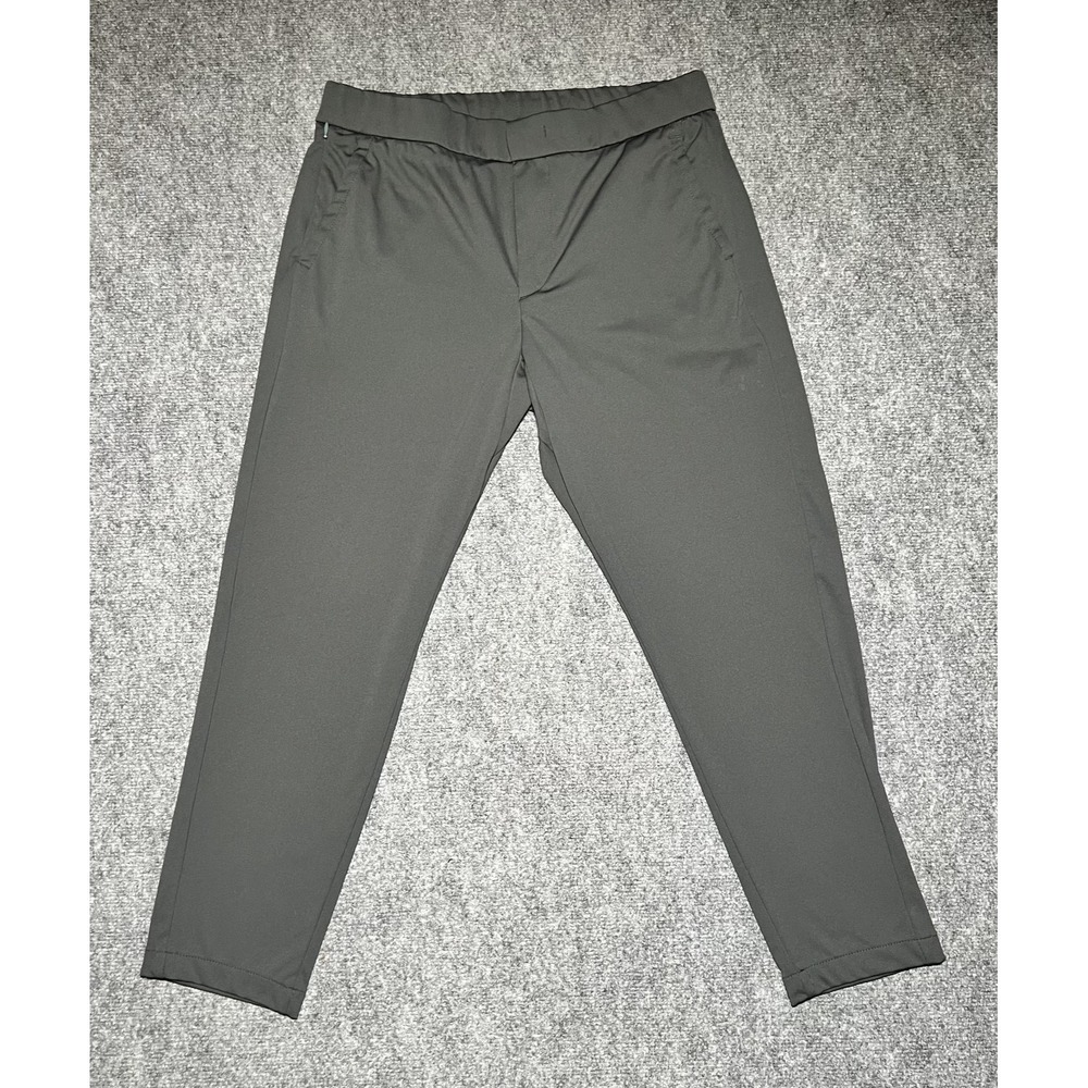 Bonobos Off Duty‎ Pants Gray Tapered Leg Drawstring Short Mens Large 32x28